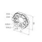 Preview: elero Motorlager Teilkreis 48 und 60 mm ALU | 230030001
