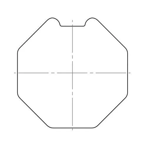 elero Adapterset, SW 70, 8-kant, Profilrohr