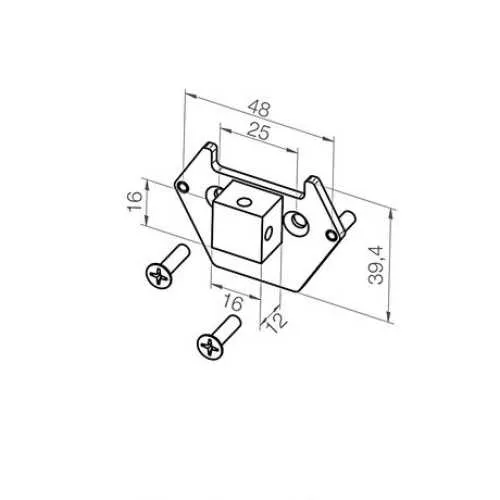 elero Adapterplatte für 16 x 16 mm | 233742101