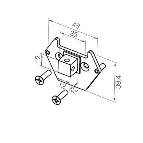 elero Adapterplatte für 12 x 12 mm | 233743301