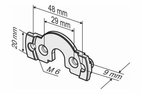 Becker Anschlussteil Mini-Lasche-R | 49302002440