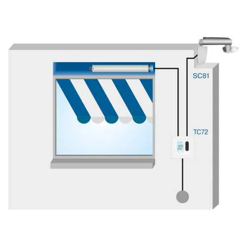 Becker Sonnenschutzsteuerung mit Sonne-Wind-Sensor TC72/SC81