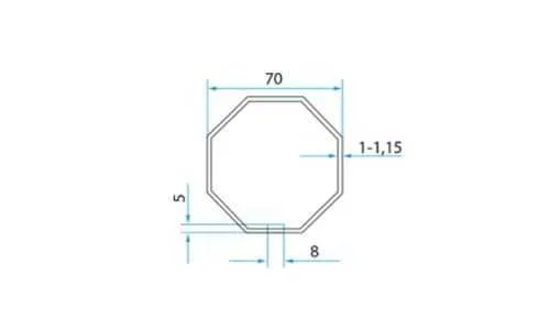 FAAC Adapterset | 8-kant SW 70 | A4505-0502