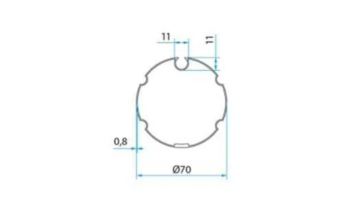 FAAC Adapterset | Nutwelle 70 mm | A4505-0518