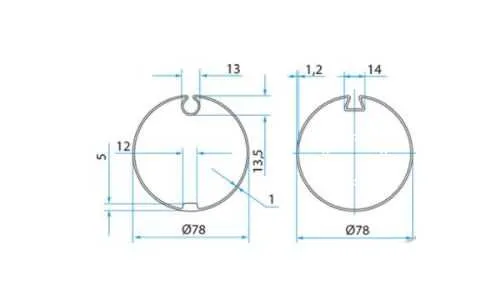 FAAC Adapterset | Nutwelle 78 mm | A4505-050521