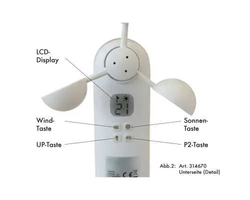 Kaiser Nienhaus Solvento WS Solar Funk-Wind-/Sonnensensor / 433 MHz