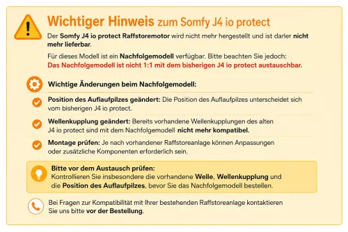 Somfy Antrieb für Raffstoren J4 io Protect - 06/24