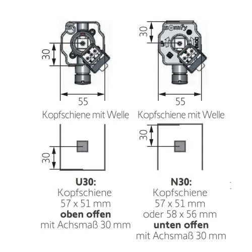 Somfy Antrieb für Raffstoren J4S io Protect 06/24 U30/N30