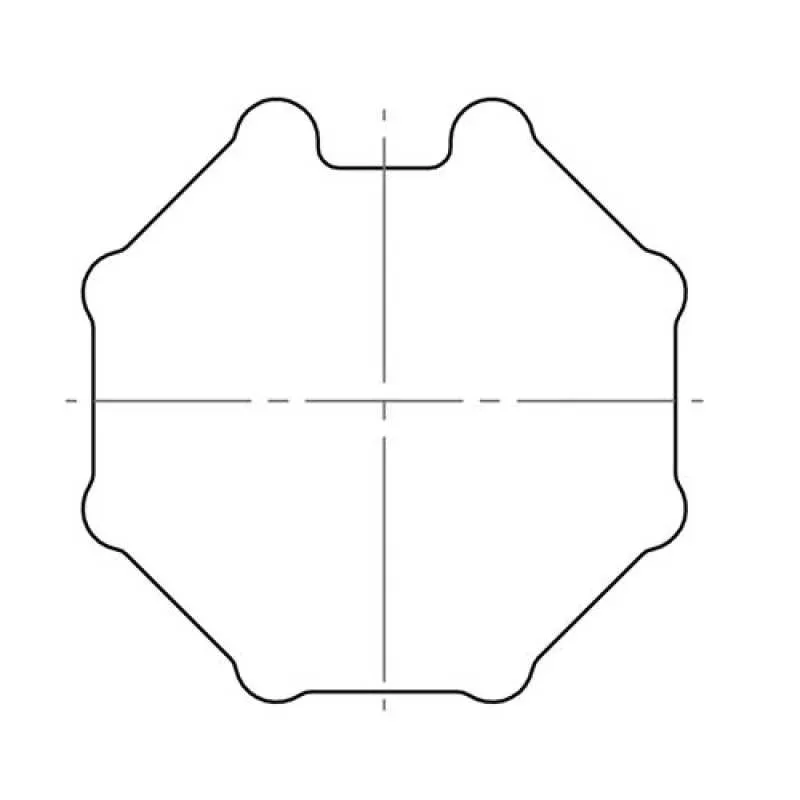 elero Adapterset, SW 60, 8-kant, Profilrohr, IMBAC (Typ 30)