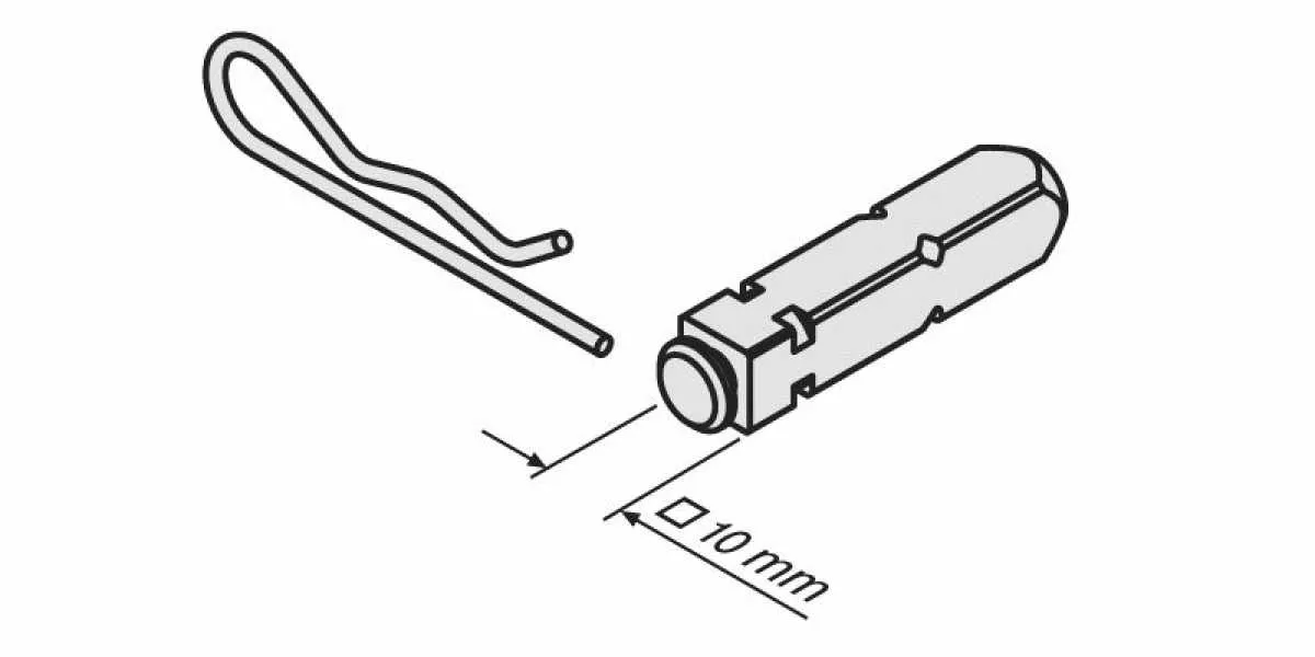 Becker Steckzapfen 1/10, 4-Kant, 10 mm | 49302000260