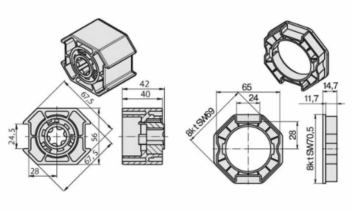 Becker Adapterset O-SM70