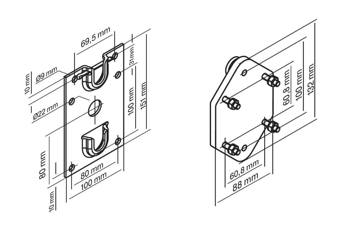 Becker Plattenlager HK mit Adapterplatte | 49312000840