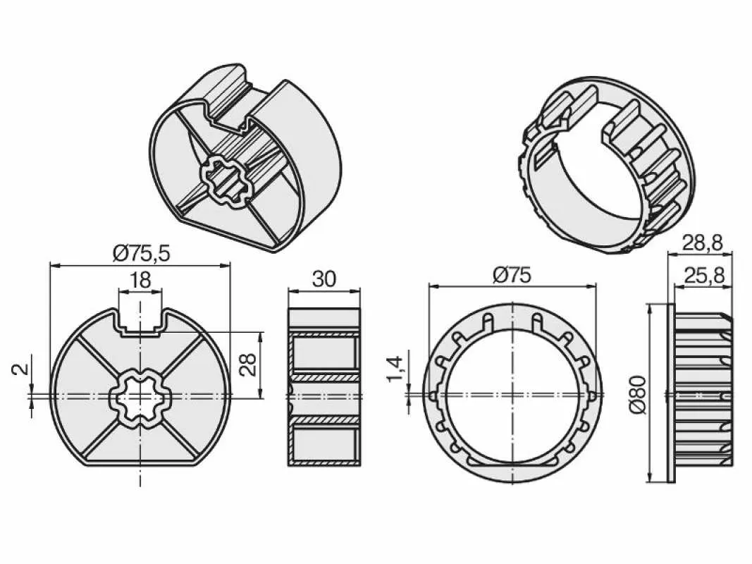 Becker Adapterset DW78 | Baureihe L Becker Adapterset DW78 | Baureihe L