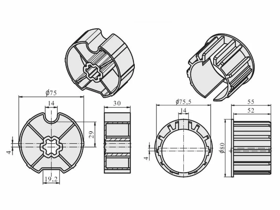 Becker Adapterset DW78N 4 mm | Baureihe L Becker Adapterset DW78N 4 mm | Baureihe L