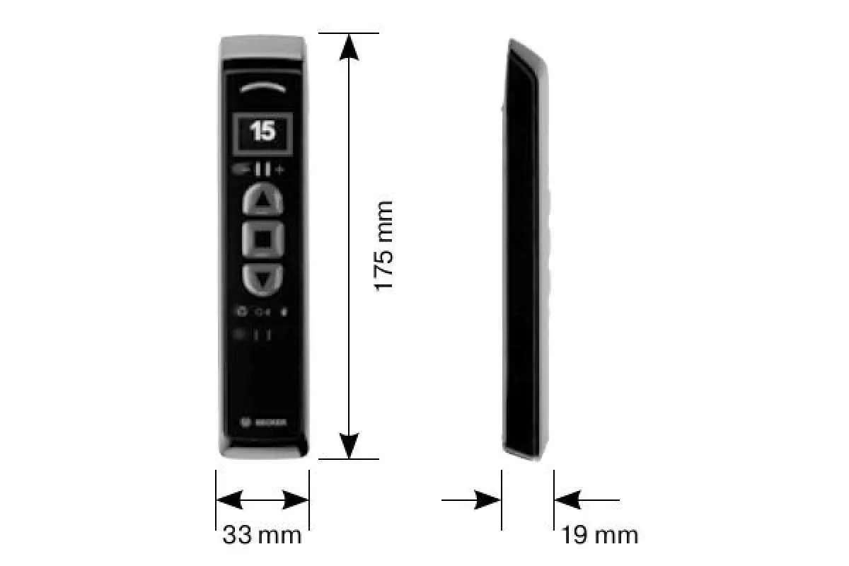 Becker B-Tronic EasyControl EC5415B Produktabmessungen