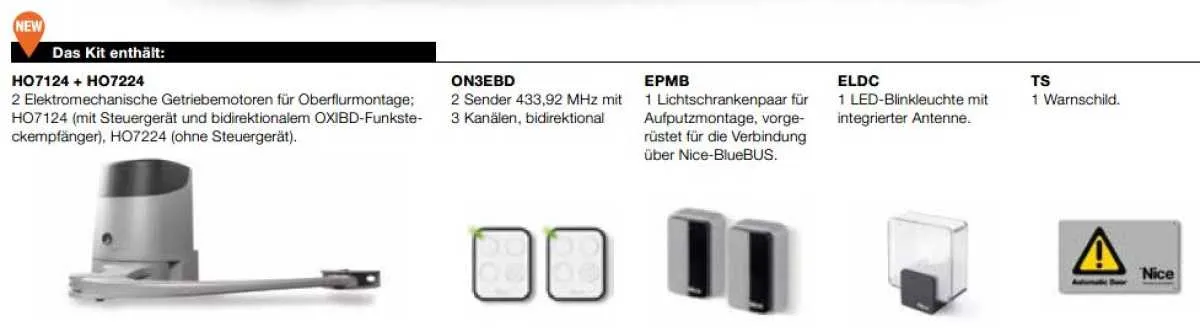 Nice Drehtor-Antrieb Hoppkit BD Nice Drehtor-Antrieb Hoppkit BD